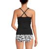 Lands’ End Women’s D-Cup V-Neck Plunge X Back Tankini Top(Black)