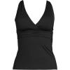 Lands’ End Women’s D-Cup V-Neck Plunge X Back Tankini Top(Black)