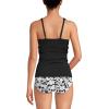 Lands’ End Women’s D-Cup V-Neck Plunge X Back Tankini Top(Black)