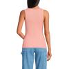 Lands’ End Women’s Drapey Rib Fitted Tank Top(Sunset Coral Pink)
