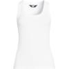 Lands’ End Women’s Drapey Rib Fitted Tank Top(White)