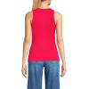 Lands’ End Women’s Drapey Rib Skimming Tank Top Shirt(Berry Rouge)