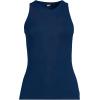 Lands’ End Women’s Drapey Rib Skimming Tank Top Shirt(Deep Sea Navy)