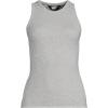 Lands’ End Women’s Drapey Rib Skimming Tank Top Shirt(Gray Heather)