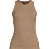 Lands’ End Women’s Drapey Rib Skimming Tank Top Shirt(Rich Camel)