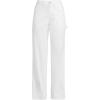 Lands’ End Women’s Herringbone Chino High Rise Utility Pants(White)