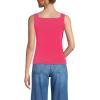 Lands’ End Women’s High Retention Square Neck Tank Sweater(Berry Rouge)
