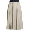 Lands’ End Women’s Knit Foil Pleated Midi Skirt(Champagne Metallic)