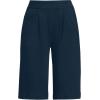 Lands’ End Women’s Knit High Rise Pleated 12″ Bermuda Shorts(Radiant Navy)