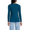 Lands’ End Women’s Long Sleeve Lightweight Jersey Scoop Neck T-Shirt(Baltic Teal)