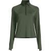 Lands’ End Women’s Long Sleeve Rash Guard Cover-up UPF 50(Rich Olive Green)