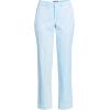 Lands’ End Women’s Mid Rise Classic Straight Leg Chino Ankle Pants(White/Blue Awning Stripe)