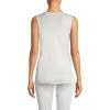 Lands’ End Women’s Petite Silk Interlock Thermal Long Underwear Base Layer Tank Top(Ivory)