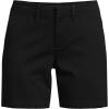 Lands’ End Women’s Plus Size Elastic Back Classic 7″ Chino Shorts(Black)