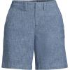 Lands’ End Women’s Plus Size Elastic Back Classic 7″ Chino Shorts(Evening Sky Chambray)