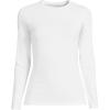 Lands’ End Women’s Plus Size Lightweight Jersey Skimming Long Sleeve Crew Neck T-Shirt(White)