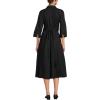 Lands’ End Women’s Poplin Midi Wrap Front Dress(Black)