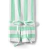 Lands’ End Women’s Poplin Tie Sleeve Shirt(Wintergreen/White Stripe)
