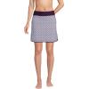 Lands’ End Women’s Quick Dry Board Skort Swim Skirt(Black Berry Medallion)
