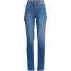 Lands’ End Women’s Recover High Rise Straight Leg Blue Jeans(Indigo Tide Blue)
