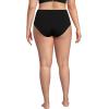 Lands’ End Women’s Ribbed Smoothing High Waisted Bikini Bottoms(Black)