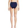 Lands’ End Women’s Ribbed Smoothing High Waisted Bikini Bottoms(Deep Sea Navy)