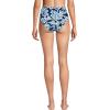 Lands’ End Women’s Ribbed Smoothing High Waisted Bikini Bottoms(Deep Sea Navy Painted Floral)