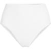 Lands’ End Women’s Ribbed Smoothing High Waisted Bikini Bottoms(White Ottoman)