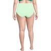 Lands’ End Women’s Sculpting Suit Chlorine Resistant Targeted Control Retro High Waisted Bikini Swim Bottoms(Icy Mint Green)