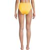 Lands’ End Women’s Seamed High Waisted Bikini Bottoms(Bright Lemon/White)
