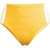 Lands’ End Women’s Seamed High Waisted Bikini Bottoms(Bright Lemon/White)
