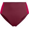 Lands’ End Women’s Seamed High Waisted Bikini Bottoms(Burgundy Spritz/Coral Ruby)