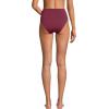 Lands’ End Women’s Seamed High Waisted Bikini Bottoms(Burgundy Spritz/Coral Ruby)