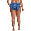Lands’ End Women’s Seamed High Waisted Bikini Bottoms(Deep Sea Navy Mosaic Floral)