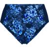 Lands’ End Women’s Seamed High Waisted Bikini Bottoms(Deep Sea Navy Mosaic Floral)