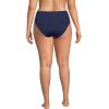 Lands’ End Women’s Seamed High Waisted Bikini Bottoms(Deep Sea Navy/White)
