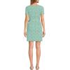 Lands’ End Women’s Short Sleeve Cotton Modal Wrap Mini Dress(Vibrant Clover Blossoms)