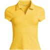 Lands’ End Women’s Short Sleeve Pique Johnny Collar UPF 50 Rash Guard(Bright Lemon)