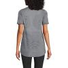 Lands’ End Women’s Short Sleeve Power Performance Scoop Neck Curved Hem Tunic Tee(Black Pinstripe)