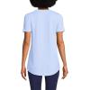 Lands’ End Women’s Short Sleeve Power Performance Scoop Neck Curved Hem Tunic Tee(Soft Sky Blue)