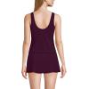 Lands’ End Women’s Slender Suit Tummy Control Wrap Tankini Swimsuit Top(Dark Wine)
