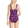 Lands’ End Women’s SlenderSuit Grecian Tummy Control Chlorine Resistant One Piece Swimsuit(Black Berry)