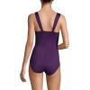 Lands’ End Women’s SlenderSuit Grecian Tummy Control Chlorine Resistant One Piece Swimsuit(Blackberry)