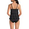 Lands’ End Women’s Smoothing Control Ruffle Fauxkini One Piece Swimsuit(Black)