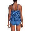 Lands’ End Women’s Smoothing Control Ruffle Fauxkini One Piece Swimsuit(Navy Mosaic Floral/Tile Mix)