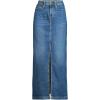 Lands’ End Women’s Soft Denim Maxi Skirt(Indigo Tide Blue)