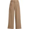Lands’ End Women’s Soft Polish High Rise Wide Leg Crop Pants(Rich Camel)