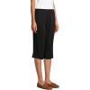 Lands’ End Women’s Sport Knit High Rise Elastic Waist Capri Pants(Black)