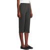 Lands’ End Women’s Sport Knit High Rise Elastic Waist Capri Pants(Dark Charcoal Heather)