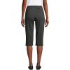 Lands’ End Women’s Sport Knit High Rise Elastic Waist Capri Pants(Dark Charcoal Heather)